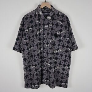 Vintage Pelle Pelle All Over Print Short Sleeve Button Down Shirt XL 27x31.5